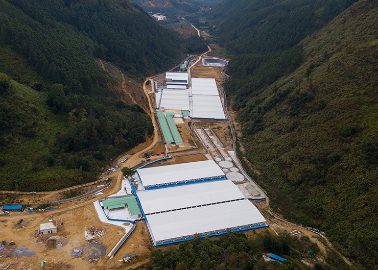 Guangdong shaoguan ruyuan dadong pig farm project